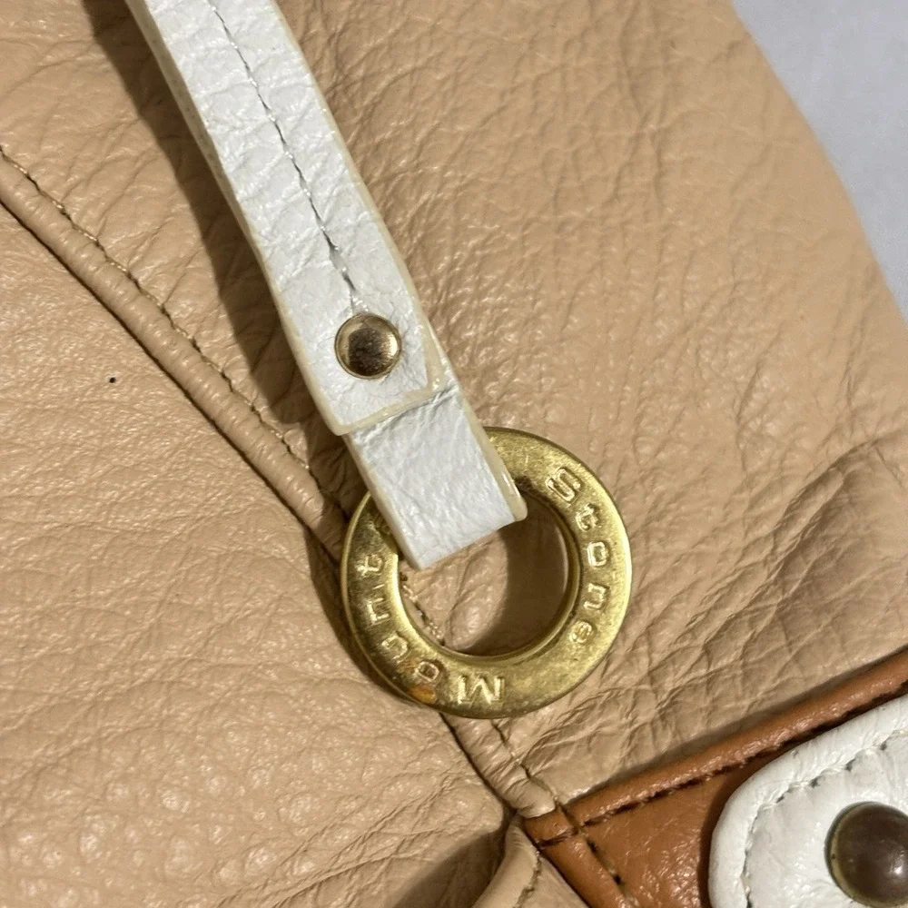 Stone Mountain Genuine Leather Light Tan Hobo Shoulder Bag